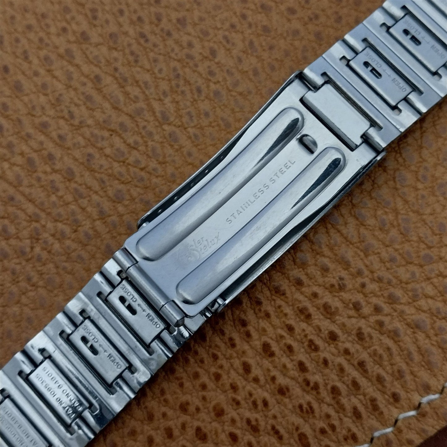 Vintage 17mm Stainless Steel Classic Bar Link Kreisler Stelux Unused Watch Band