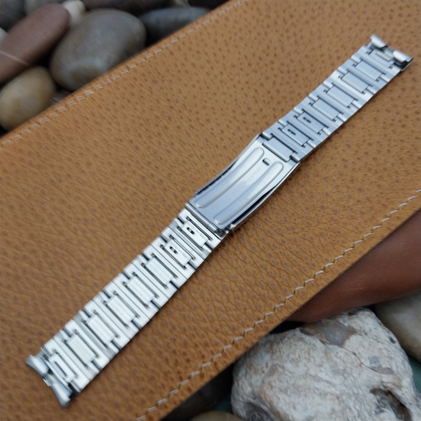 Vintage 17mm Stainless Steel Classic Bar Link Kreisler Stelux Unused Watch Band