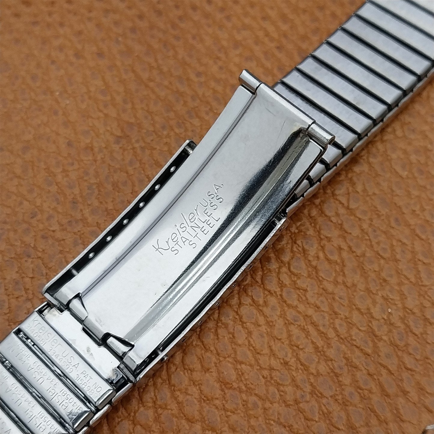 19mm 18mm 17mm Stainless Steel Stretch Deployment Kreisler Vintage Watch Band