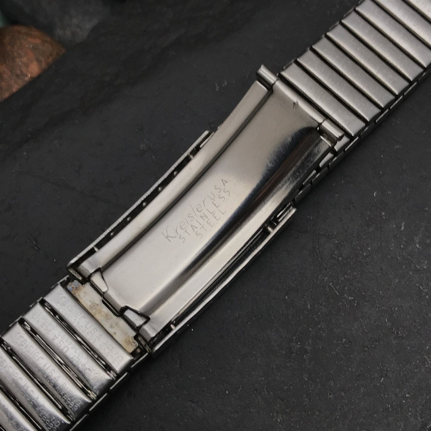 19mm Stainless Steel Expansion Deployment Kreisler USA Vintage Watch Band