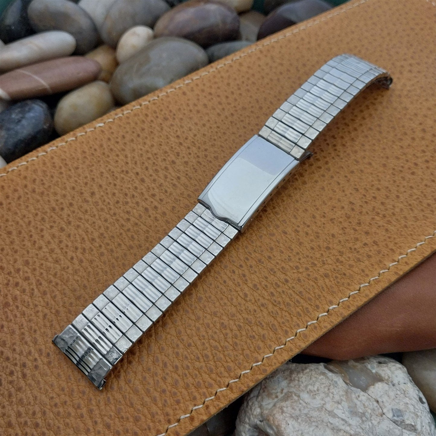 19mm Stainless Steel Expansion Deployment Kreisler USA Vintage Watch Band