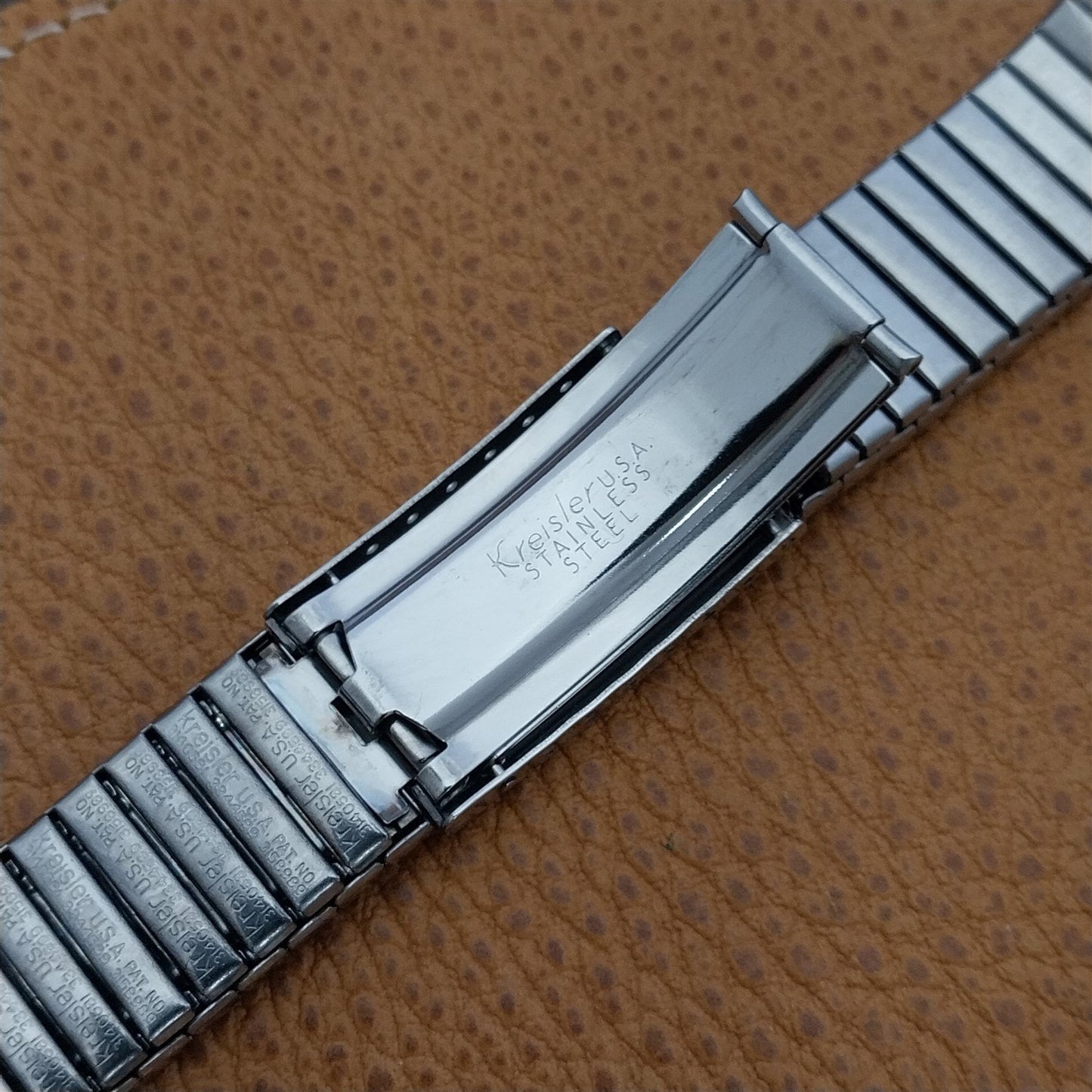 19mm Stainless Steel Expansion Deployment Kreisler USA Vintage Watch Band