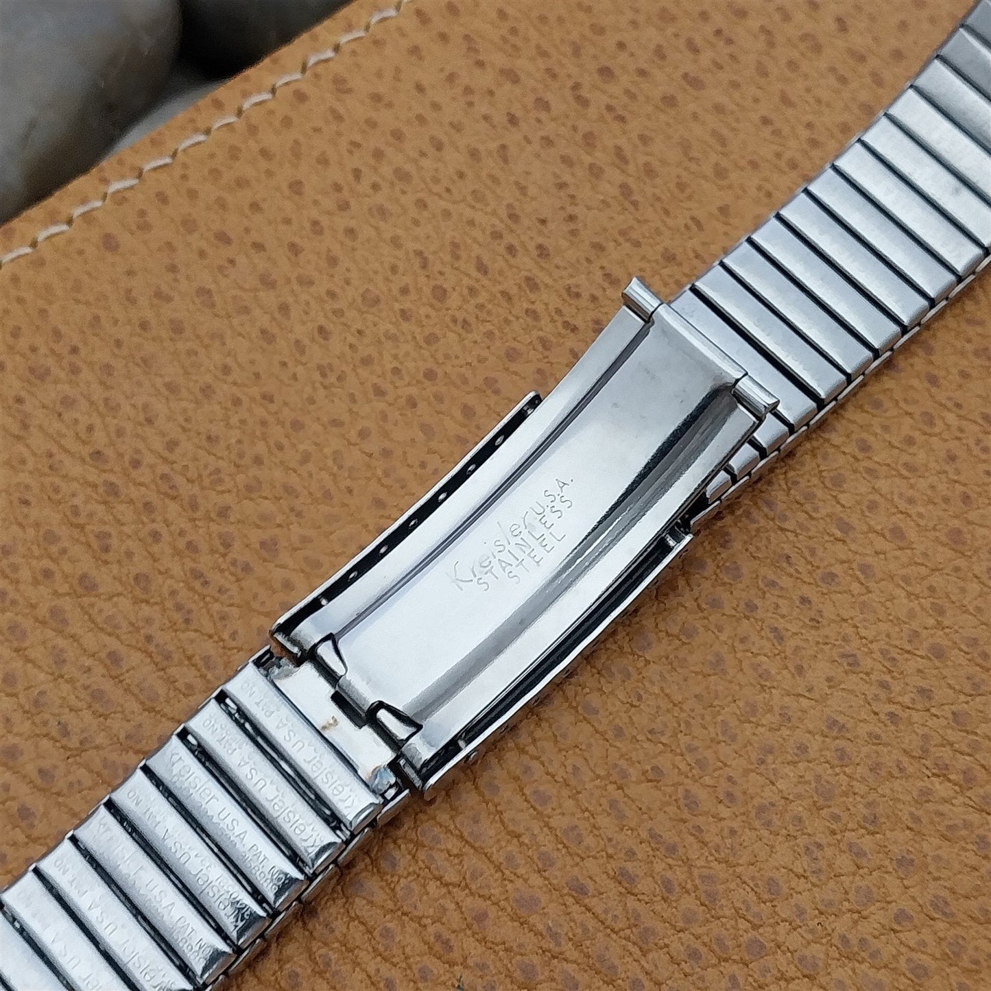 19mm Stainless Steel Expansion Deployment Kreisler USA Vintage Watch Band