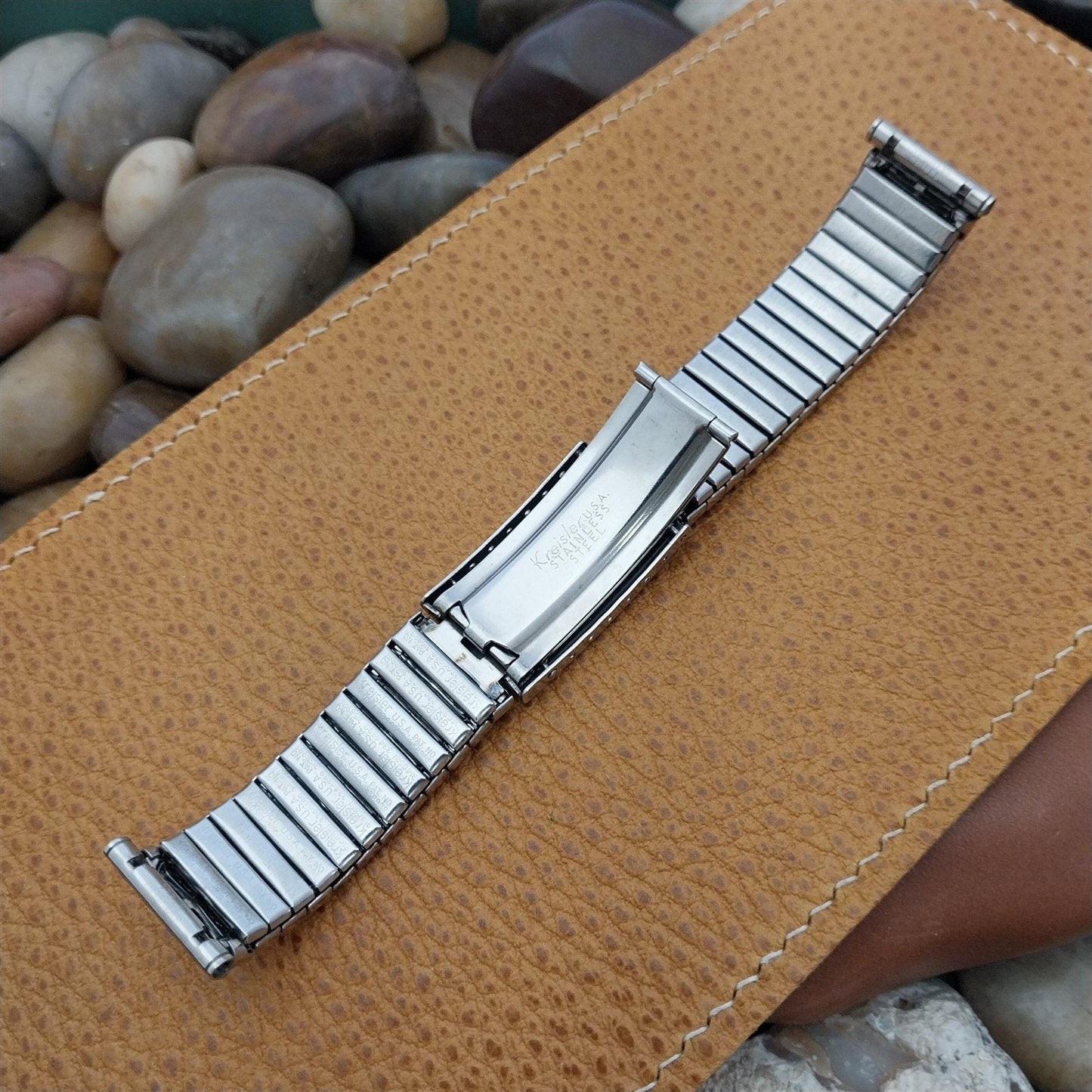 19mm Stainless Steel Expansion Deployment Kreisler USA Vintage Watch Band