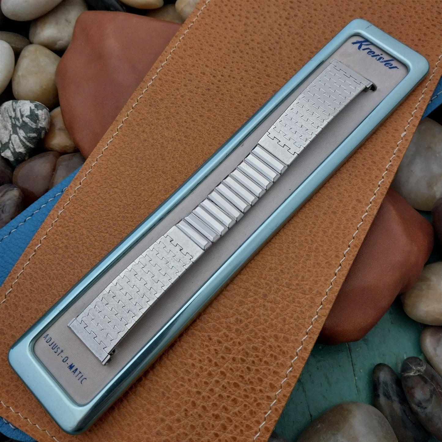 17.2mm Kreisler White Gold-Filled Unused Classic mcm 1960s Vintage Watch Band