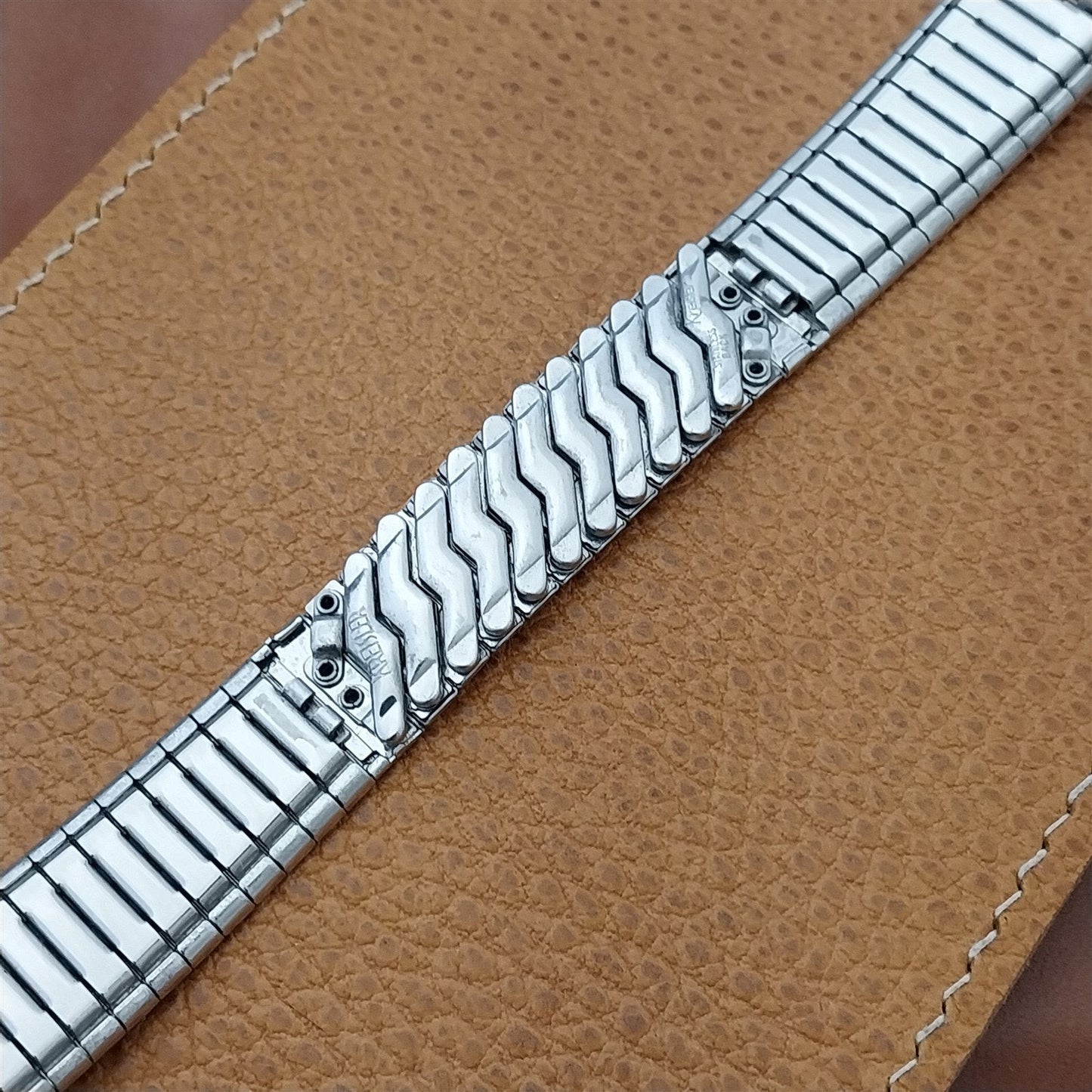 17.2mm Kreisler White Gold-Filled Unused Classic mcm 1960s Vintage Watch Band