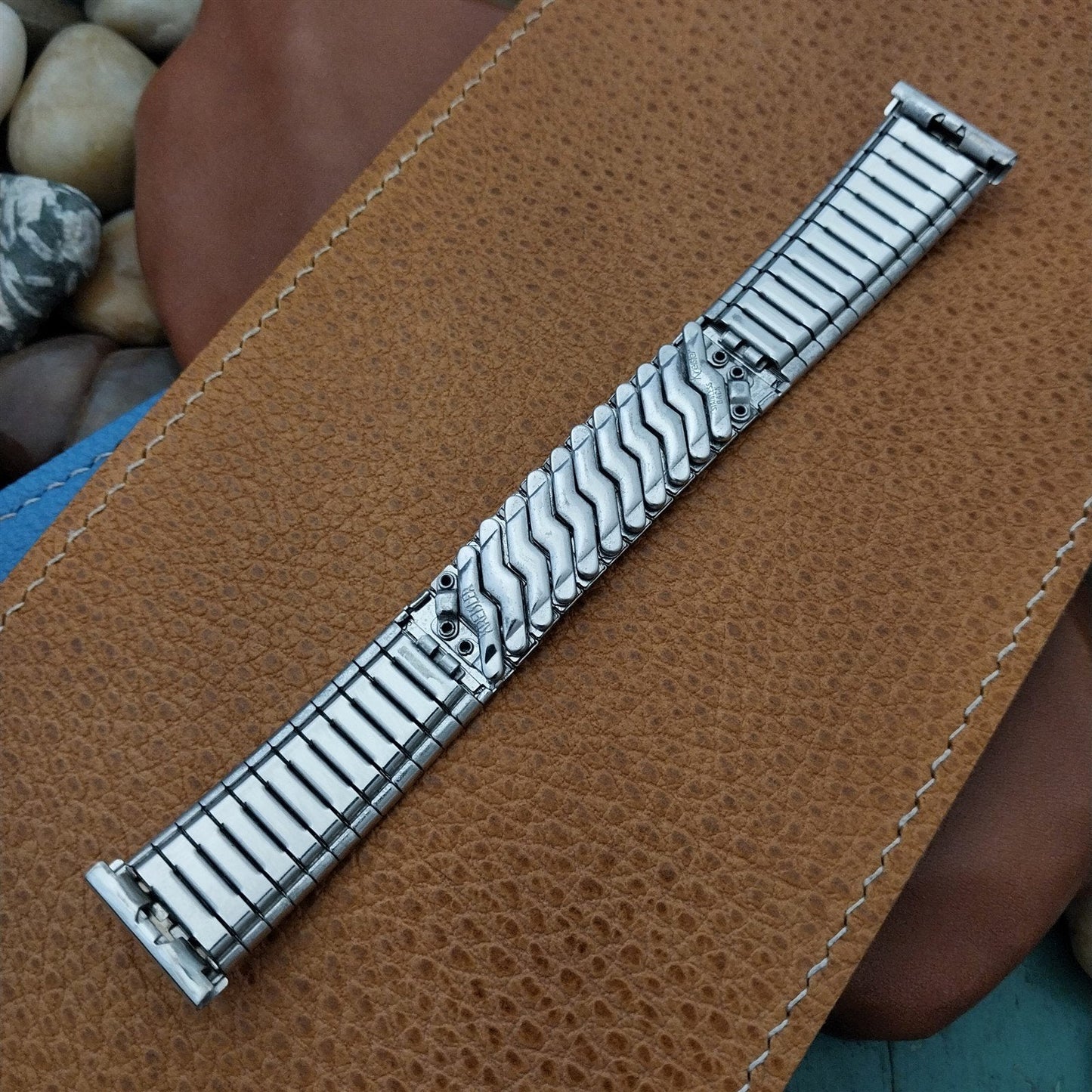 17.2mm Kreisler White Gold-Filled Unused Classic mcm 1960s Vintage Watch Band