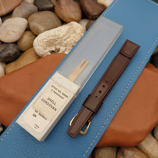 16mm Genuine Shell Cordovan Kreisler USA Tapered Unused 1950s Vintage Watch Band