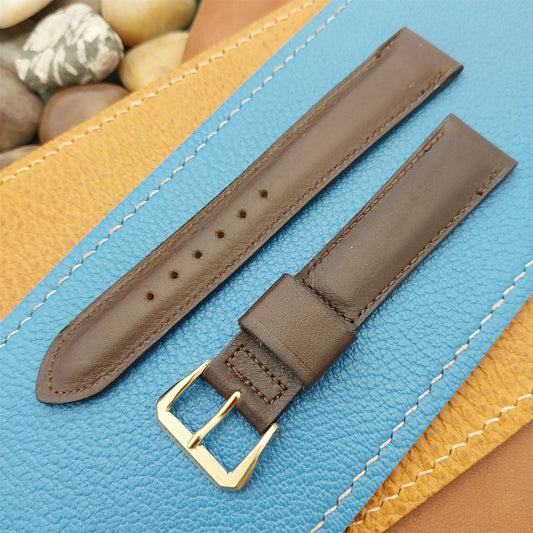 Vintage Omega 11/16" Tapered Brown Calf Leather Unused 1960s-1970s Watch Band