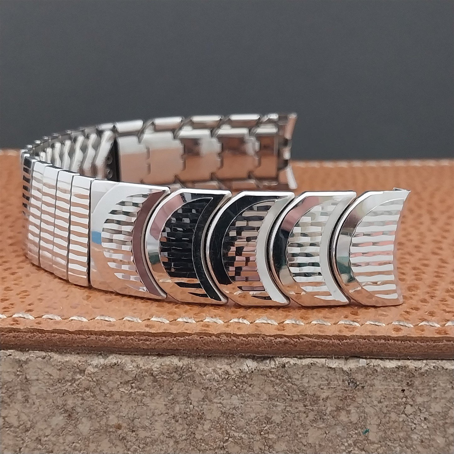 Vintage 17.2mm Kreisler Classic MCM White Gold-Filled nos Unused Watch Band