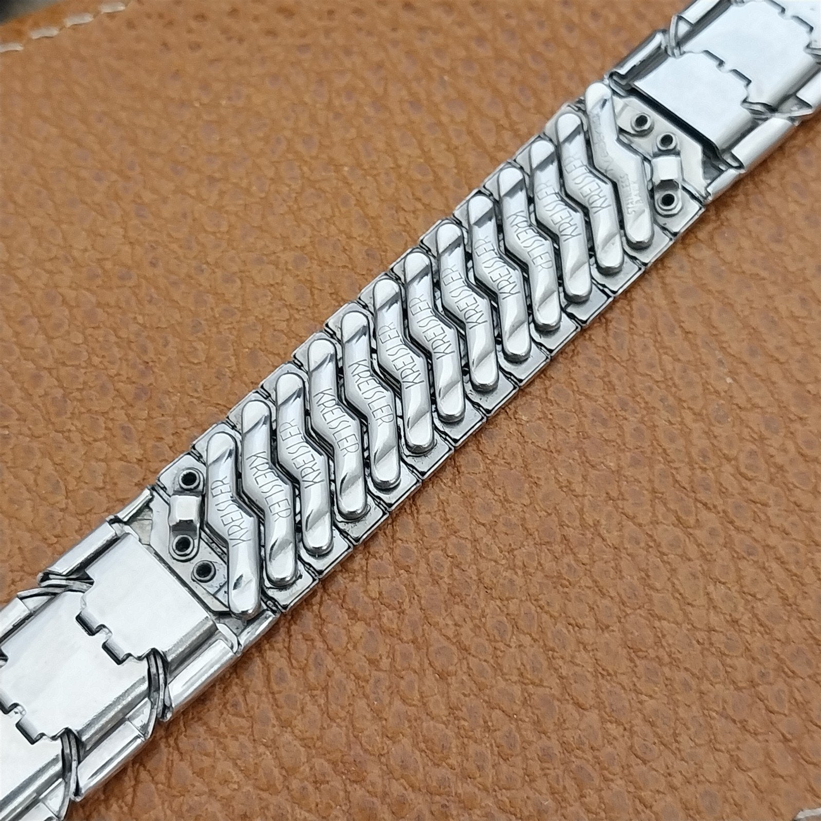 Vintage 17.2mm Kreisler Classic MCM White Gold-Filled nos Unused Watch Band