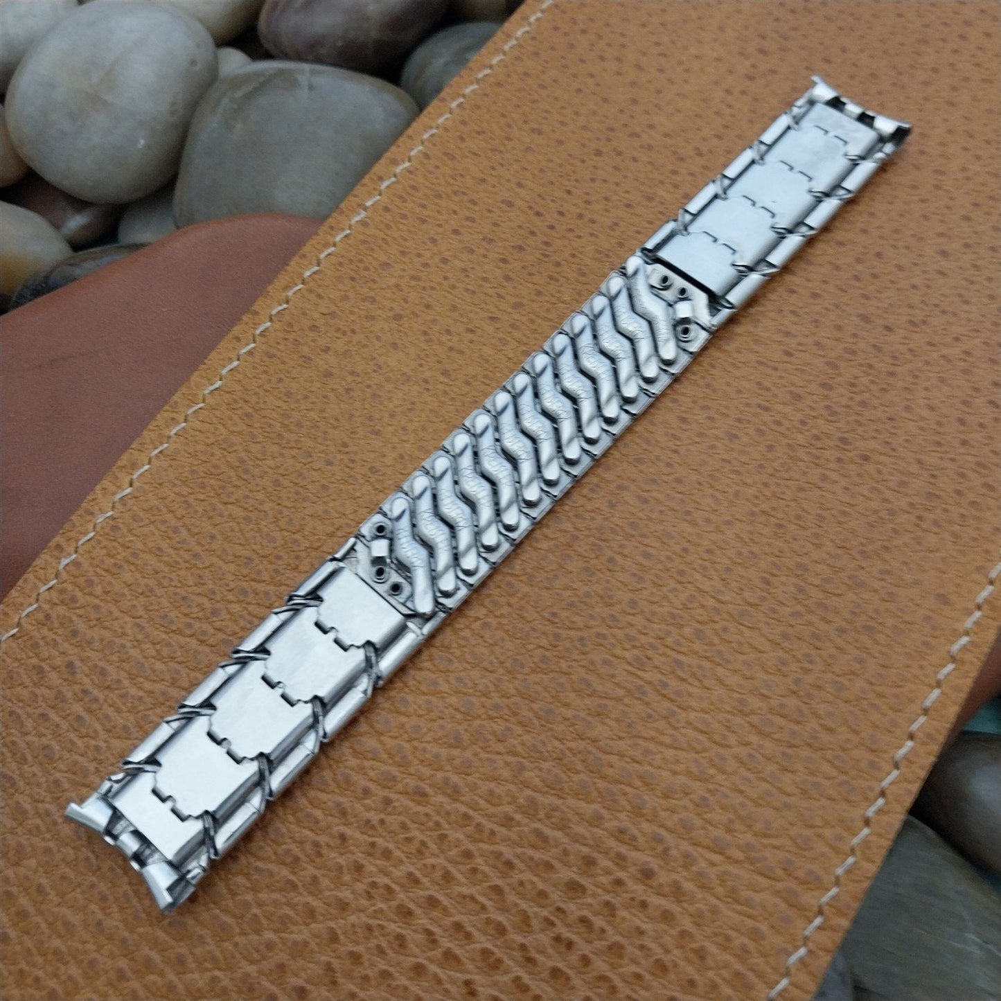 Vintage 17.2mm Kreisler Classic MCM White Gold-Filled nos Unused Watch Band