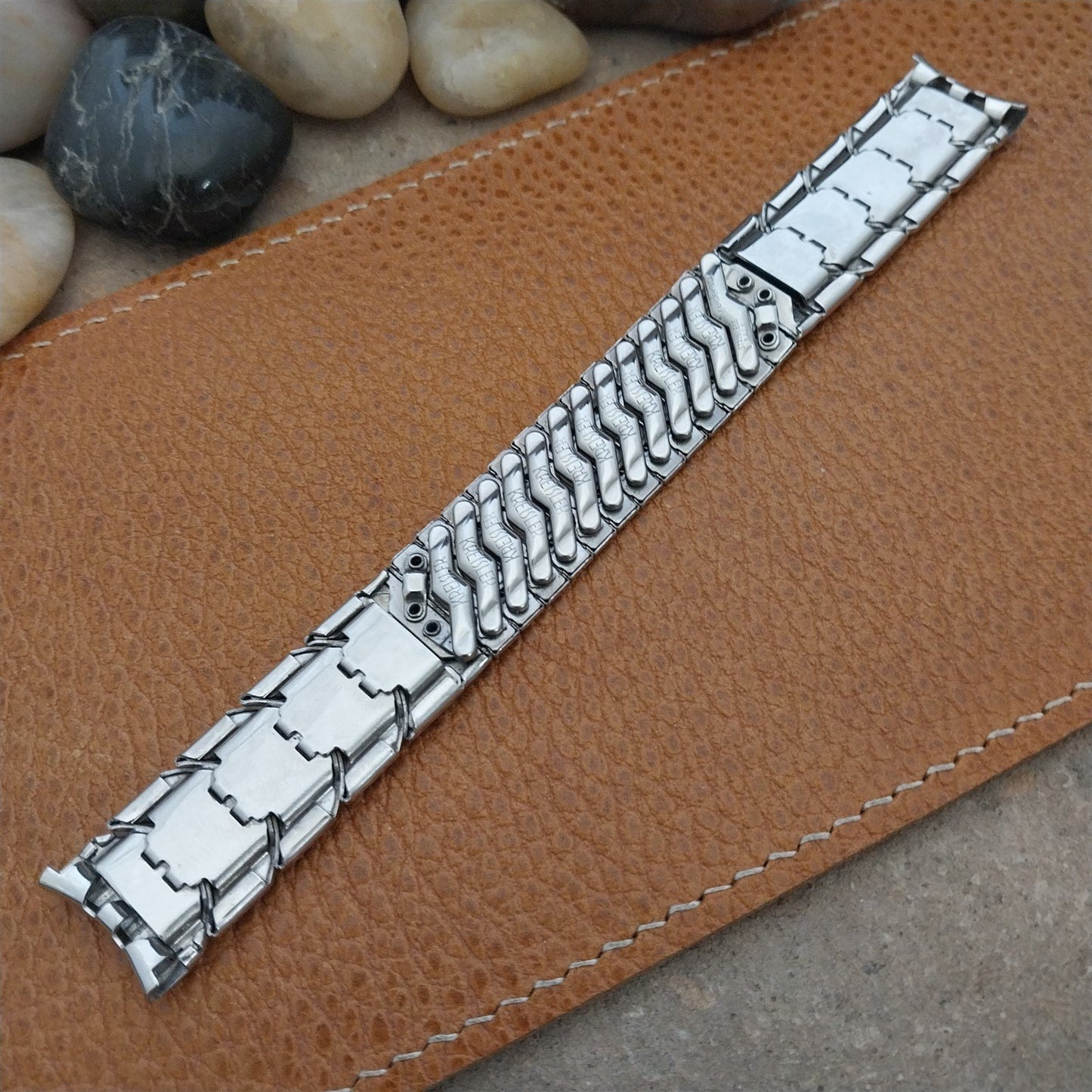 Vintage 17.2mm Kreisler Classic MCM White Gold-Filled nos Unused Watch Band