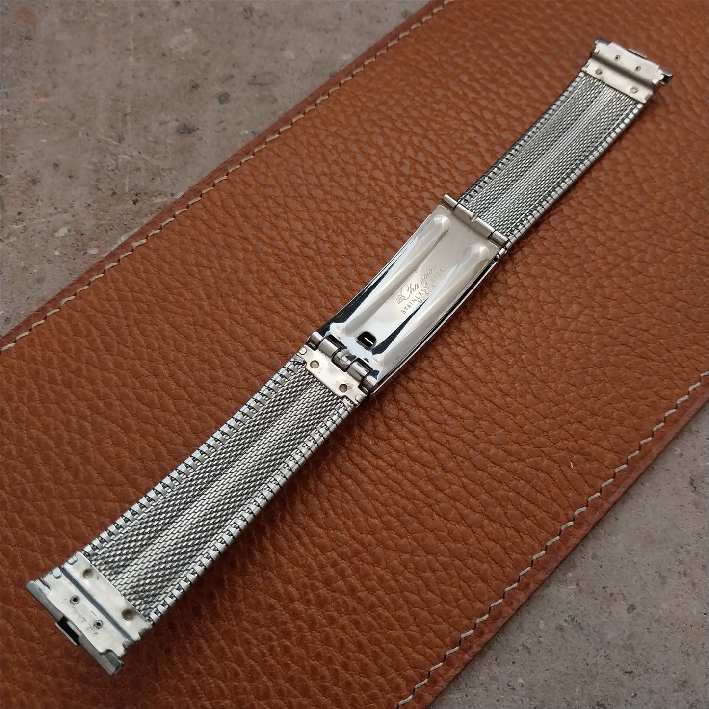 Vintage JB Champion USA Classic Stainless Steel nos 1960s Watch Band 18mm 19mm