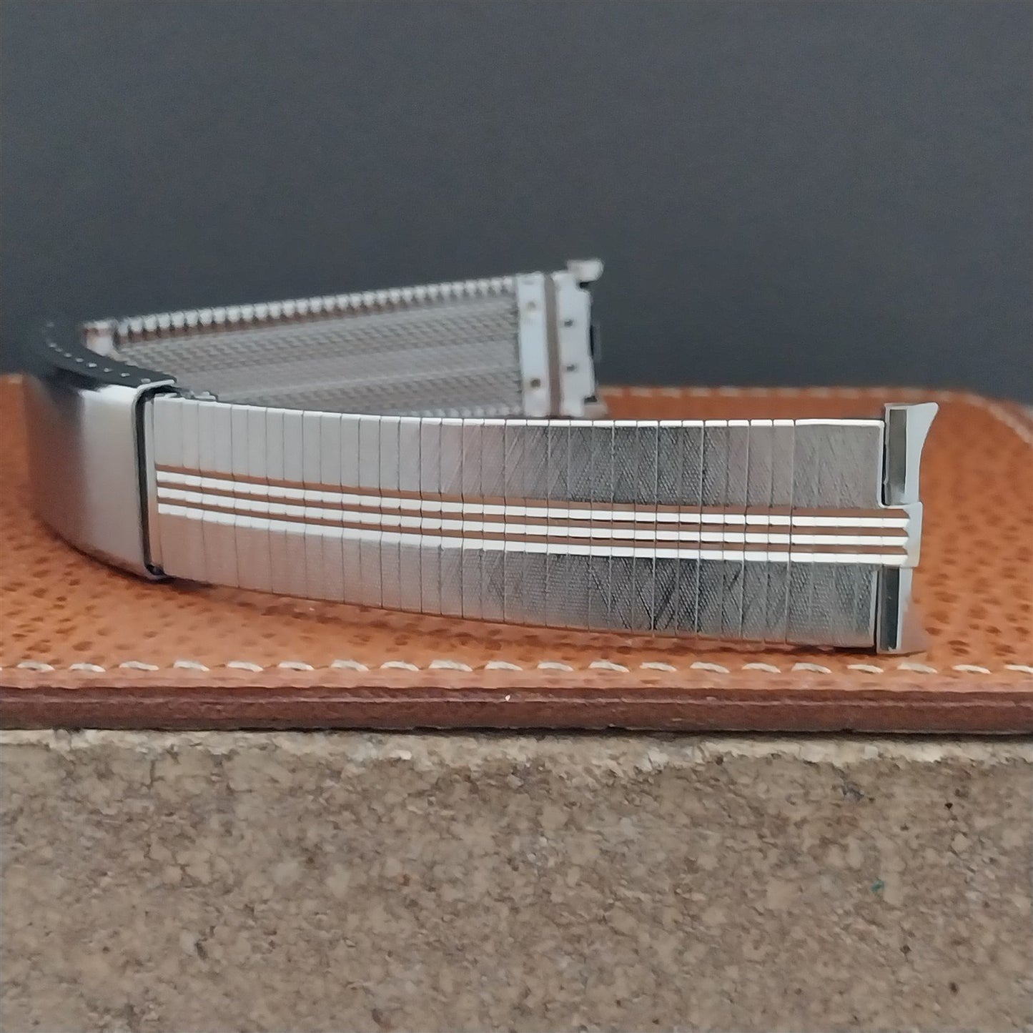 JB Champion 18mm 19mm 17mm Classic Stainless Steel nos 1960s Vintage Watch Band
