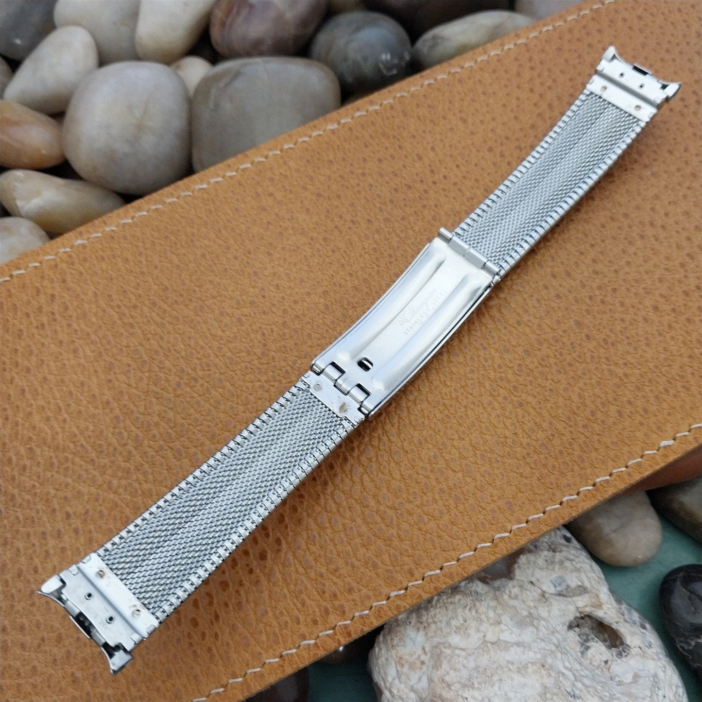 JB Champion 18mm 19mm 17mm Classic Stainless Steel nos 1960s Vintage Watch Band