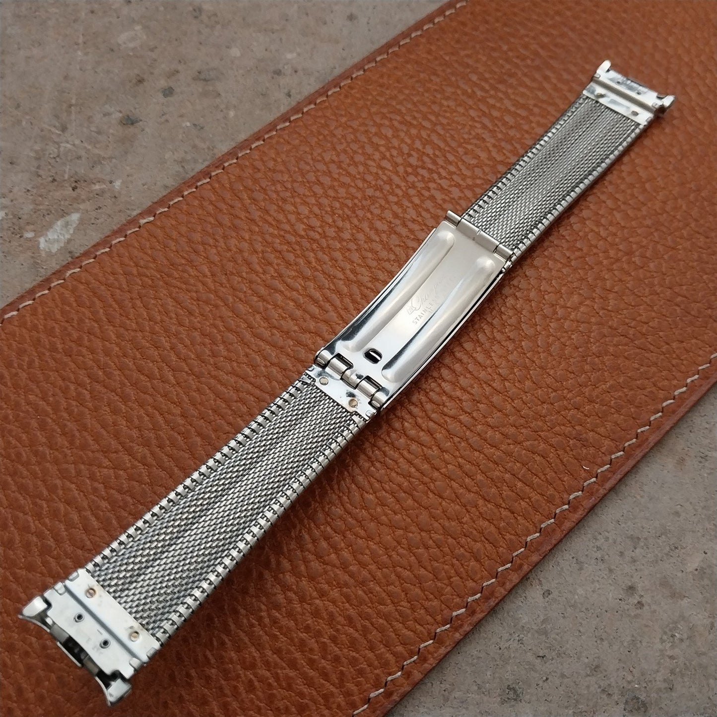 JB Champion 18mm 19mm 17mm Classic Stainless Steel nos 1960s Vintage Watch Band