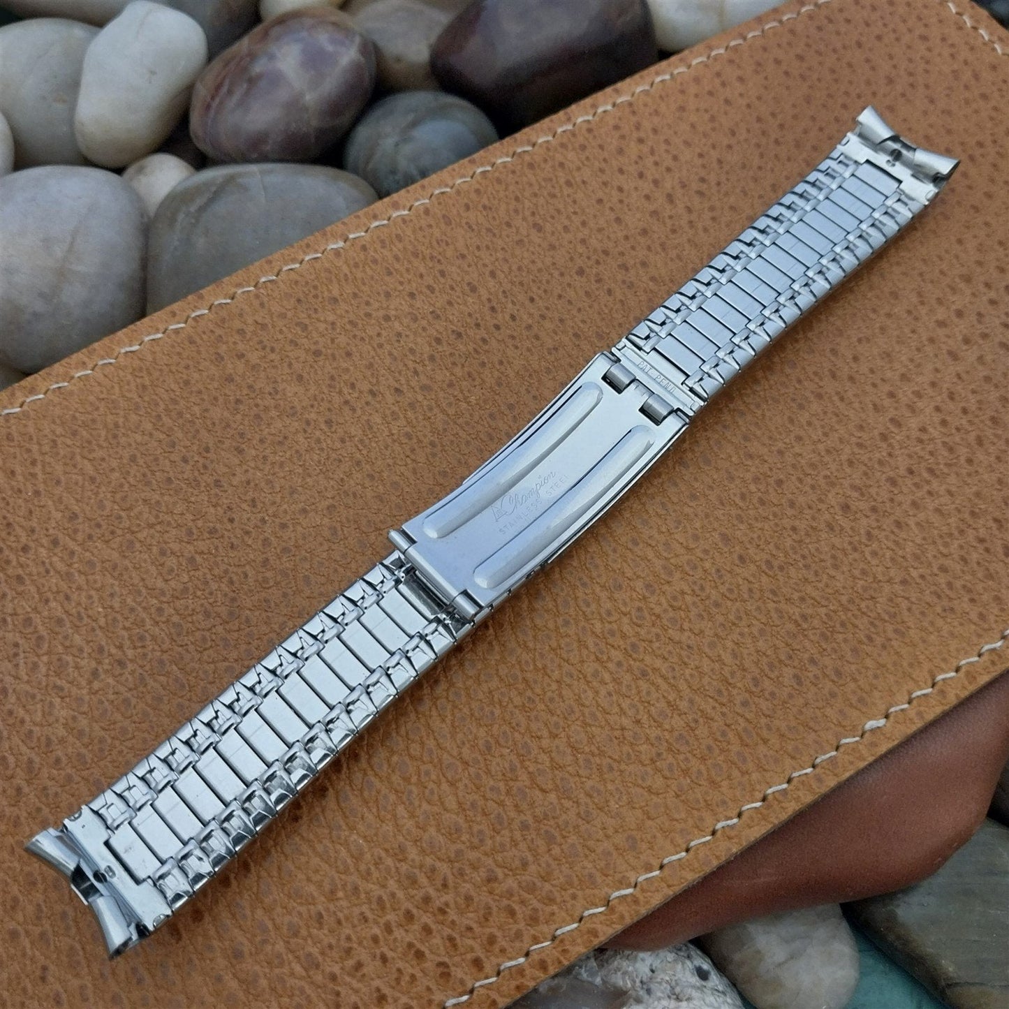 17.2mm JB Champion USA Stainless Steel nos Unused 1960s Vintage Watch Band