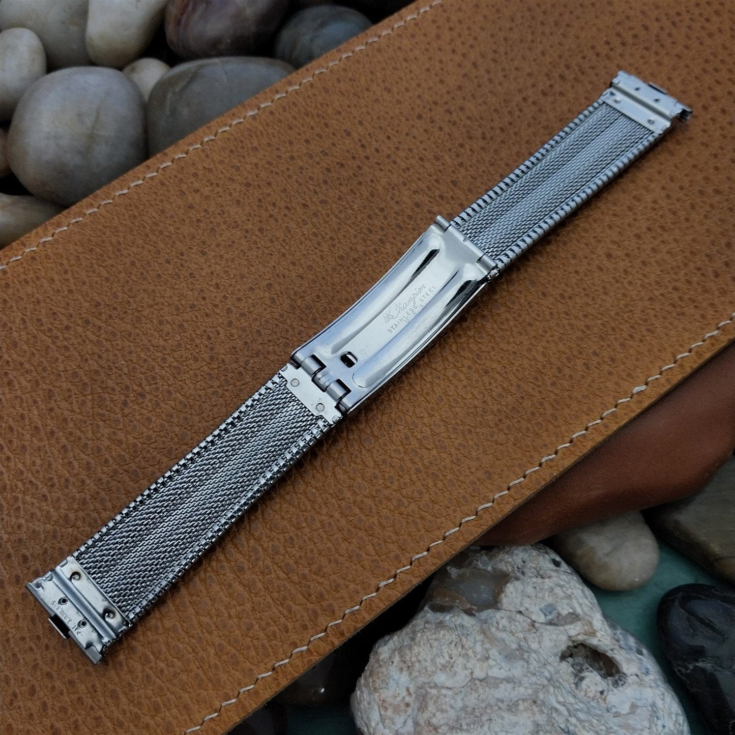 JB Champion USA Stainless Steel nos 1960s Vintage Watch Band 18mm 19mm