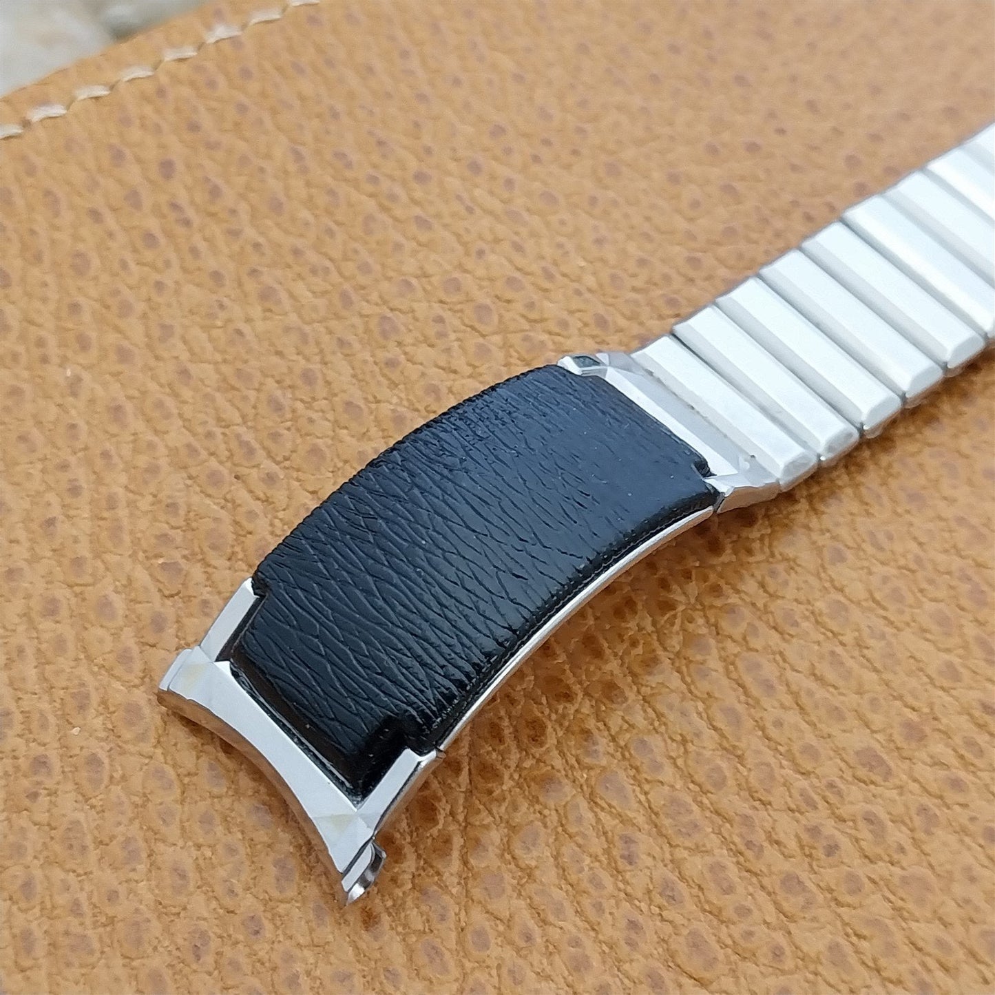 Kreisler Classic Stainless Steel & Leatherette Unused 1950s Vintage Watch Band