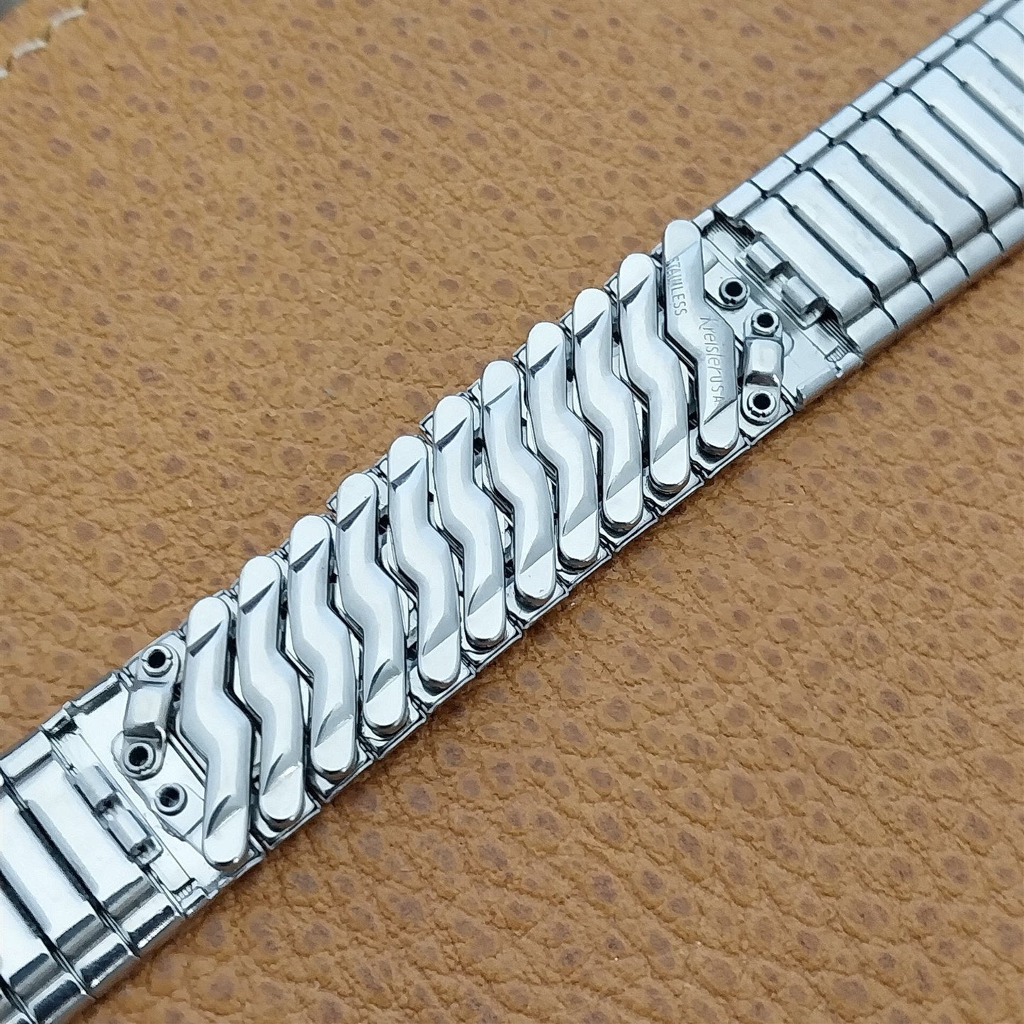 17.2mm Kreisler Classic Stretch Stainless Steel Unused 1960s Vintage Watch Band