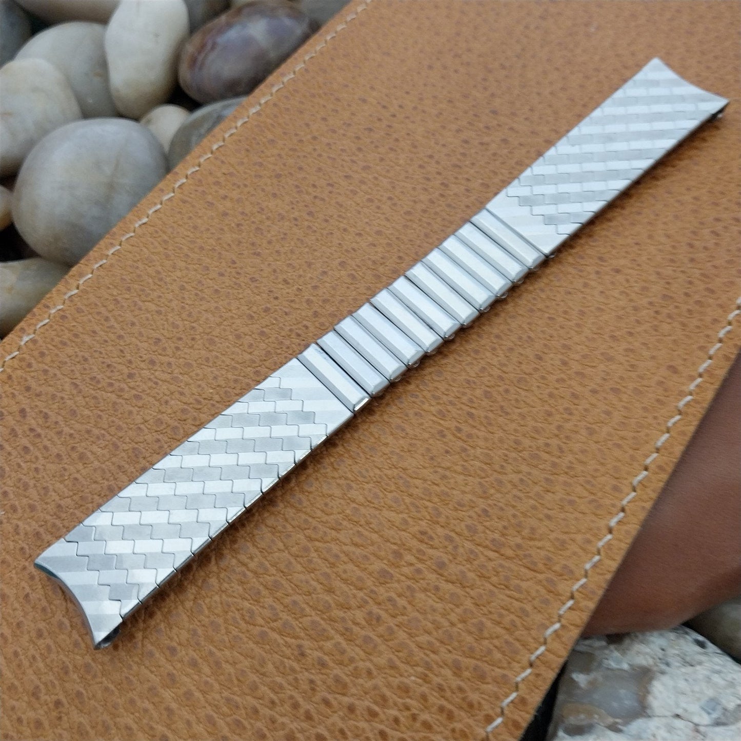 17.2mm Kreisler Classic Stretch Stainless Steel Unused 1960s Vintage Watch Band