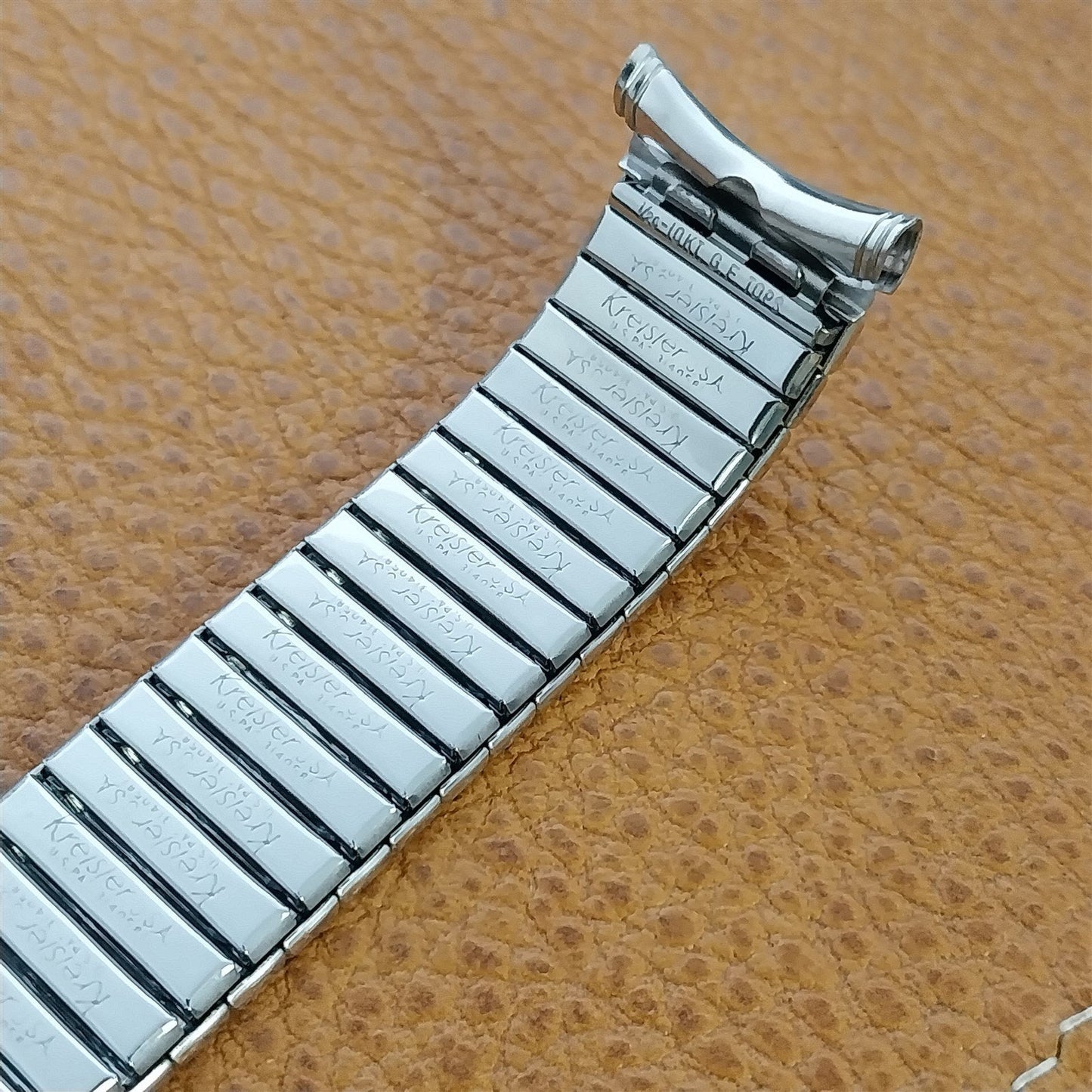 19mm 18mm Kreisler USA 10k White Gold-Filled 1960s Unused Vintage Watch Band