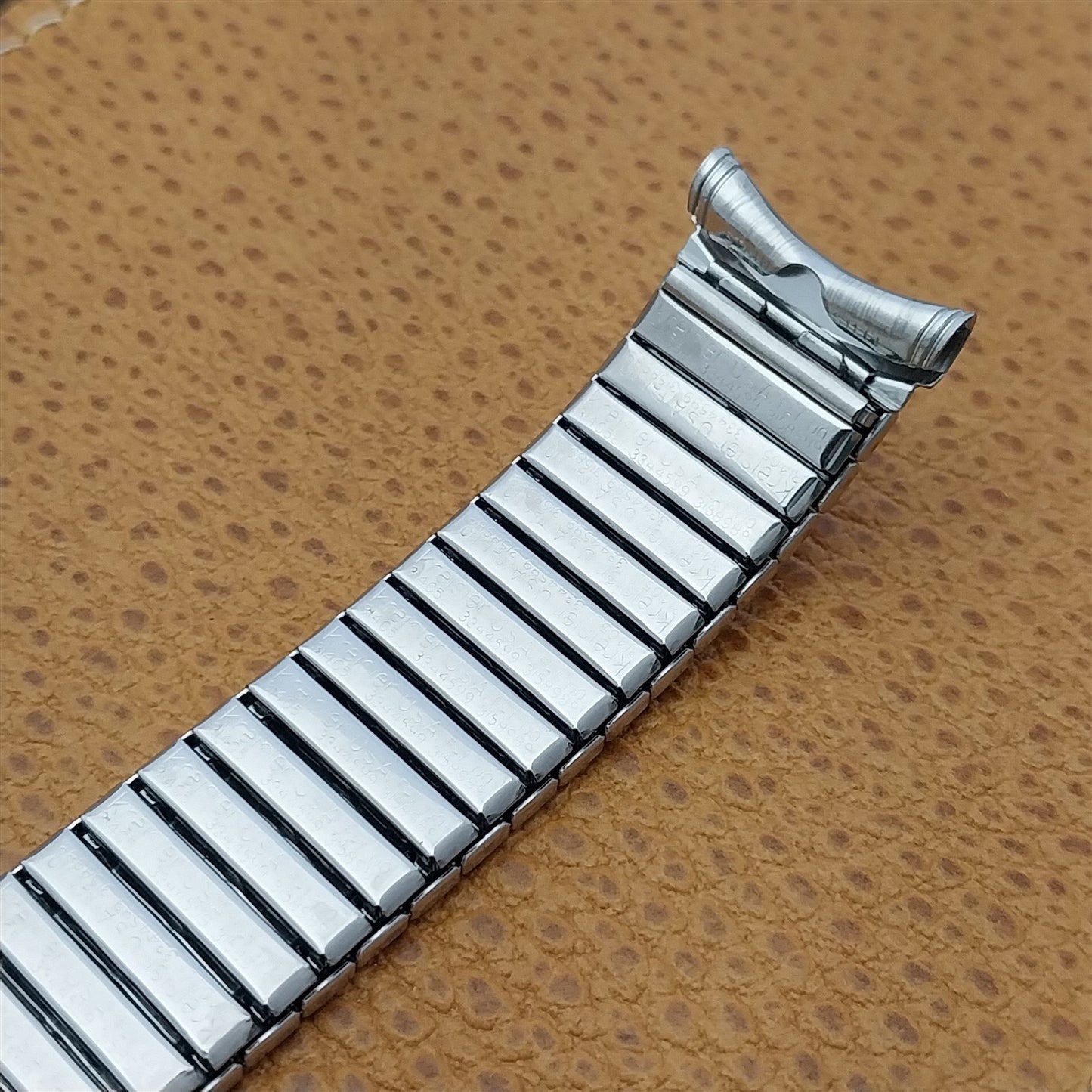 19mm 18mm 17mm Kreisler Stainless Steel Stretch Unused 1970s Vintage Watch Band