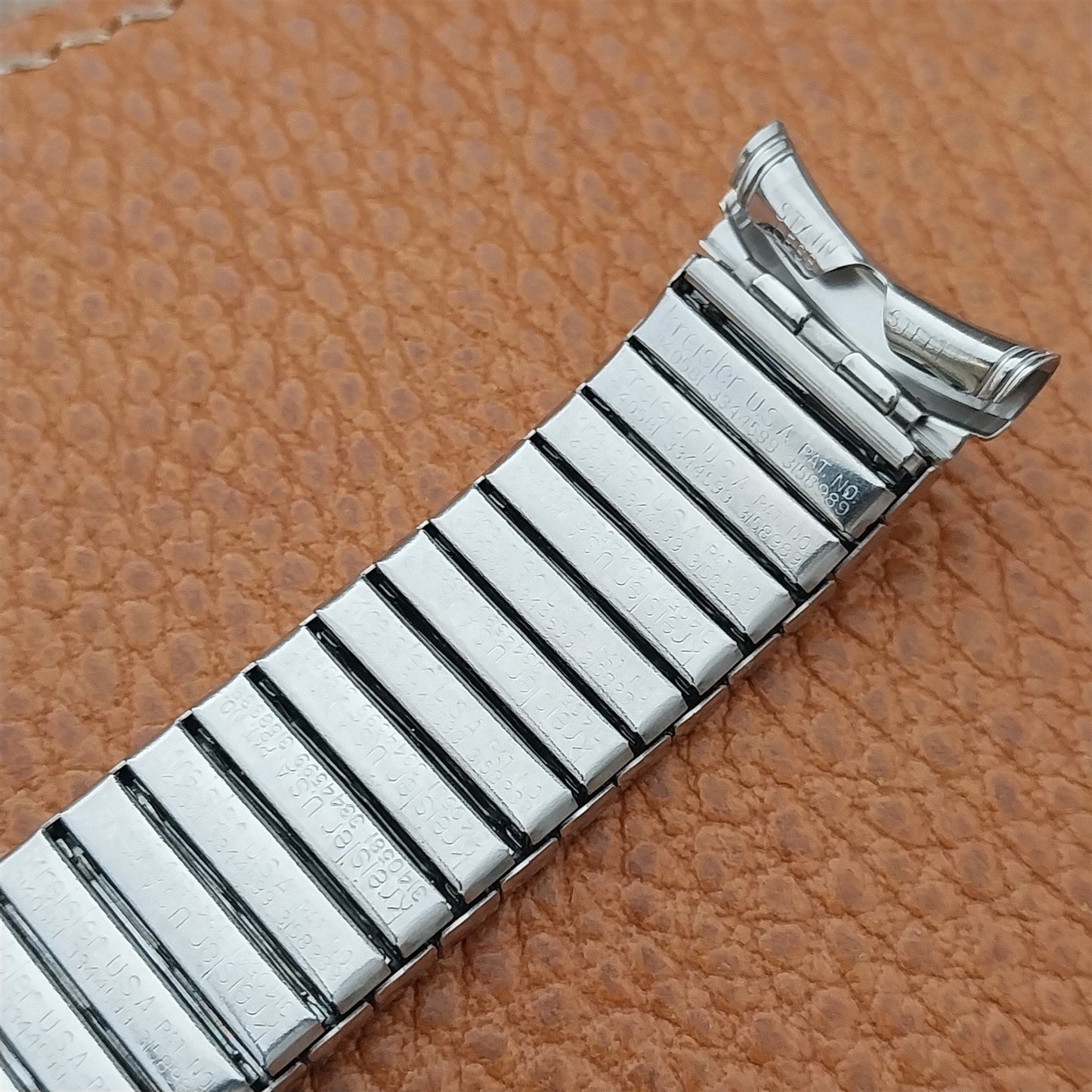 Vintage 19mm 18mm 17mm Kreisler Stainless Classic Stretch Unused 70s Watch Band