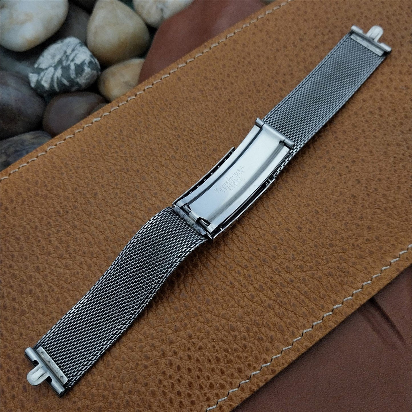 Vintage 17.2mm Stainless Steel Mesh Kreisler USA nos 1960s Watch Band