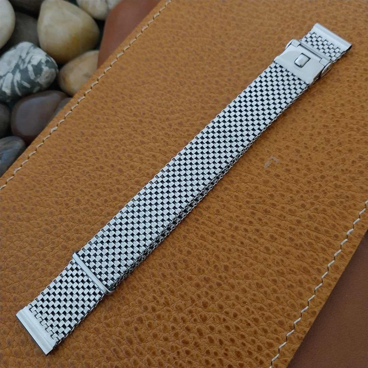 Original 1940s-1950 Forstner Komfit 5/8" Stainless Steel Mesh Vintage Watch Band