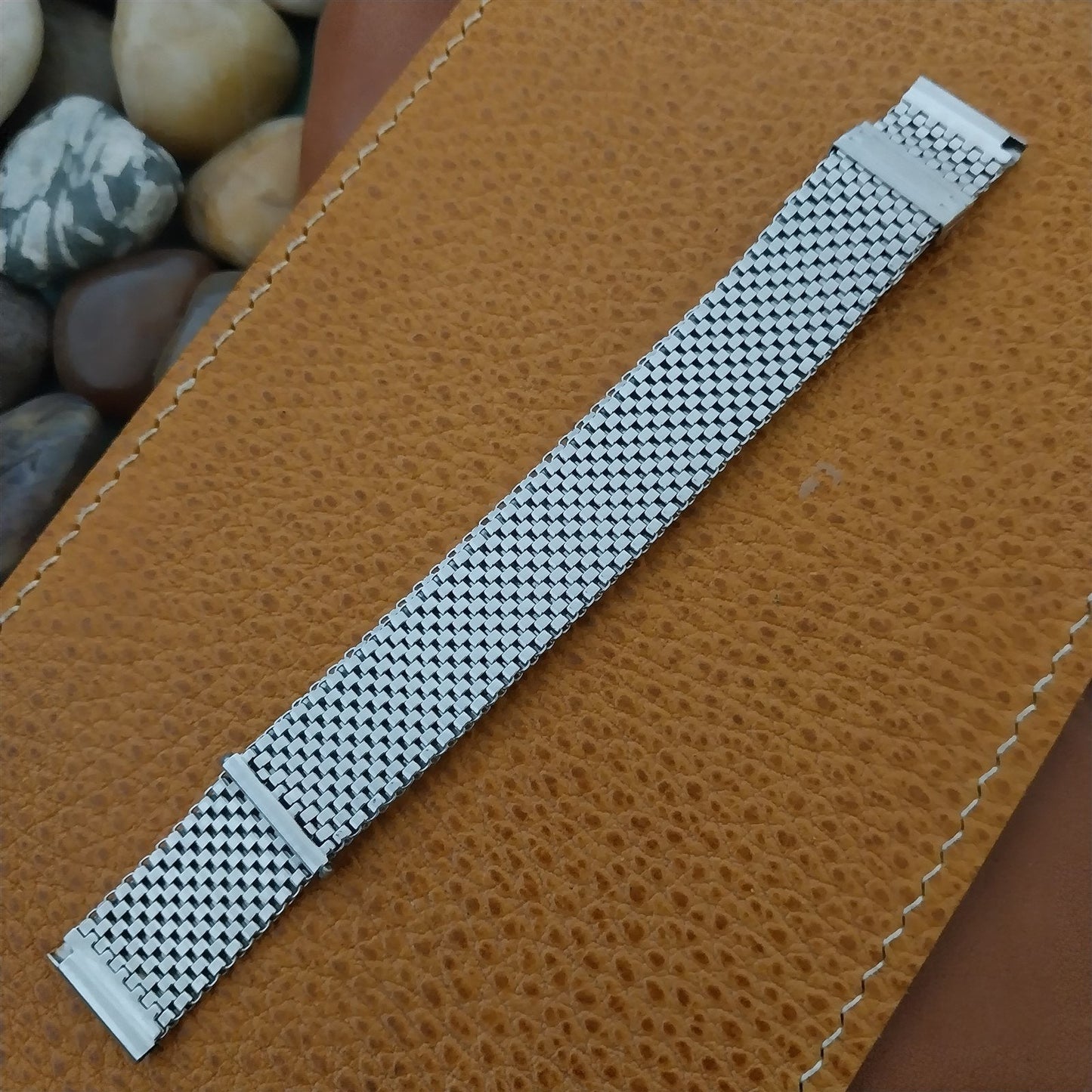 Original 1940s-1950 Forstner Komfit 5/8" Stainless Steel Mesh Vintage Watch Band