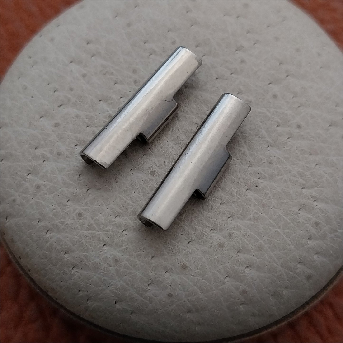 nsa Novavit 18mm smooth Vintage Watch Band End Link Pair of Ends