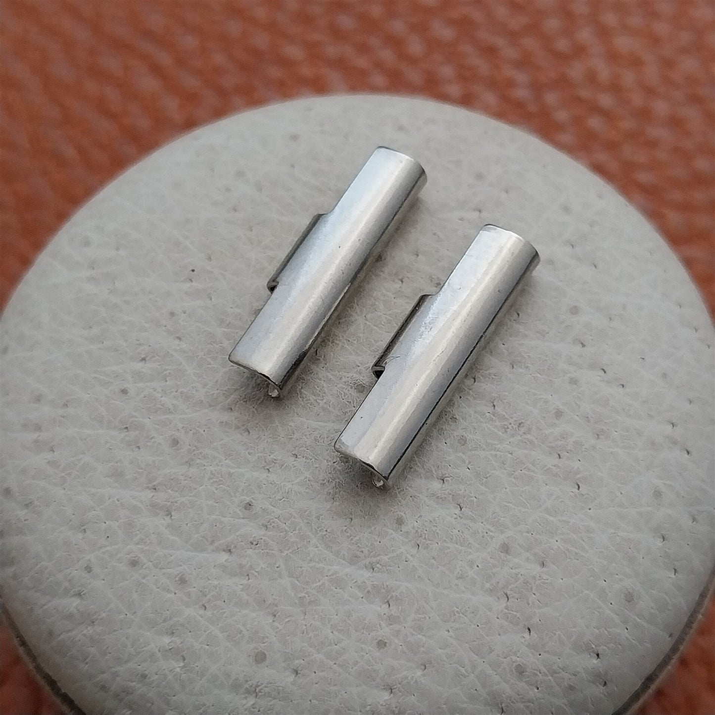 nsa Novavit 18mm smooth Vintage Watch Band End Link Pair of Ends