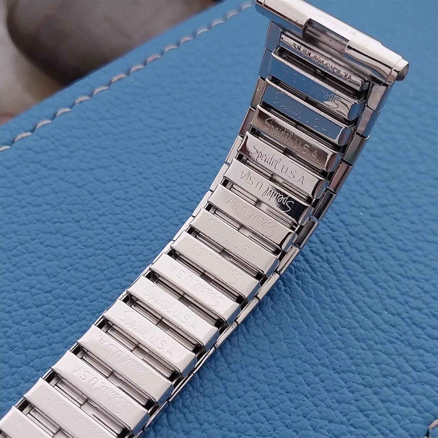 19mm 18mm Speidel Tapered 10k White Gold-Filled Unused 1970s Vintage Watch Band