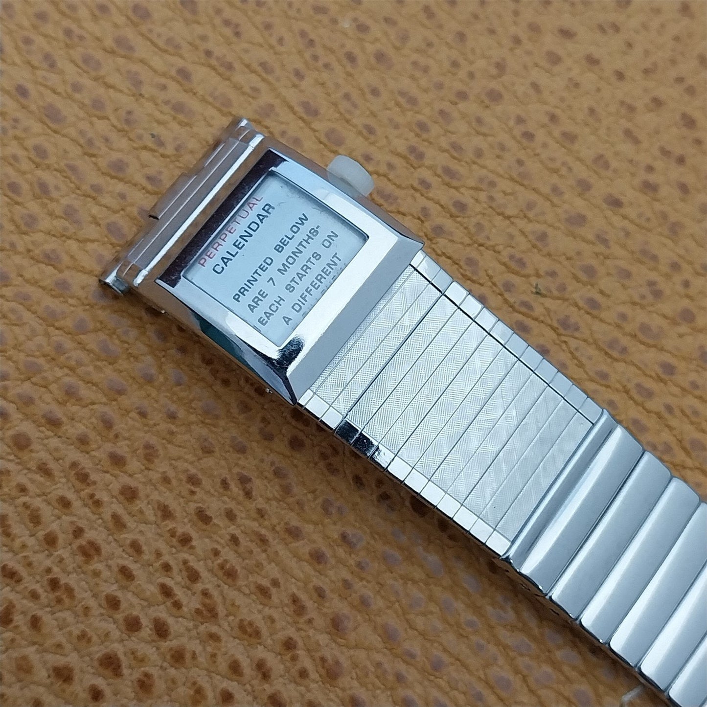 Stainless Steel Perpetual Calendar JB Champion 1960s Unused Vintage Watch Band