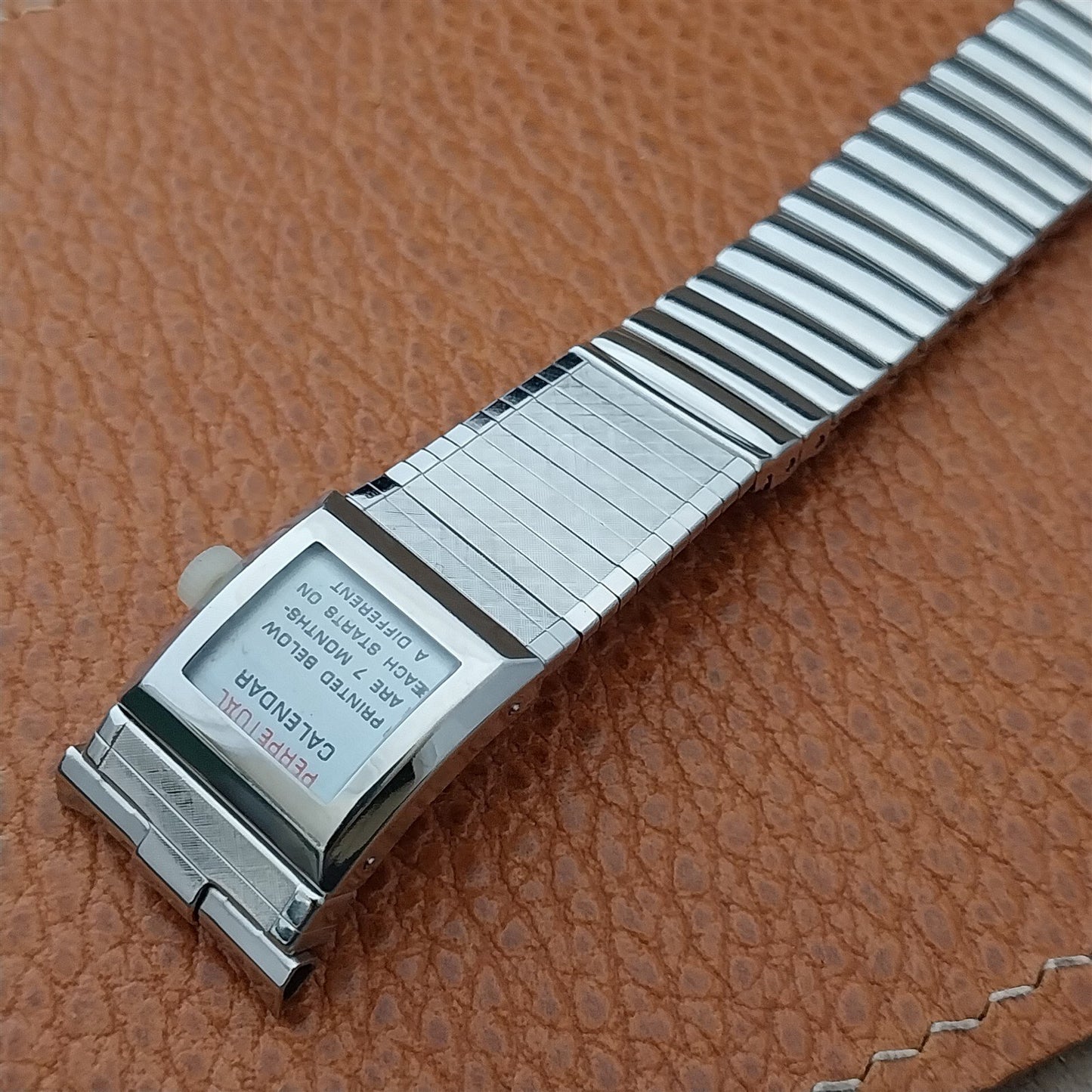 Stainless Steel Perpetual Calendar JB Champion 1960s Unused Vintage Watch Band