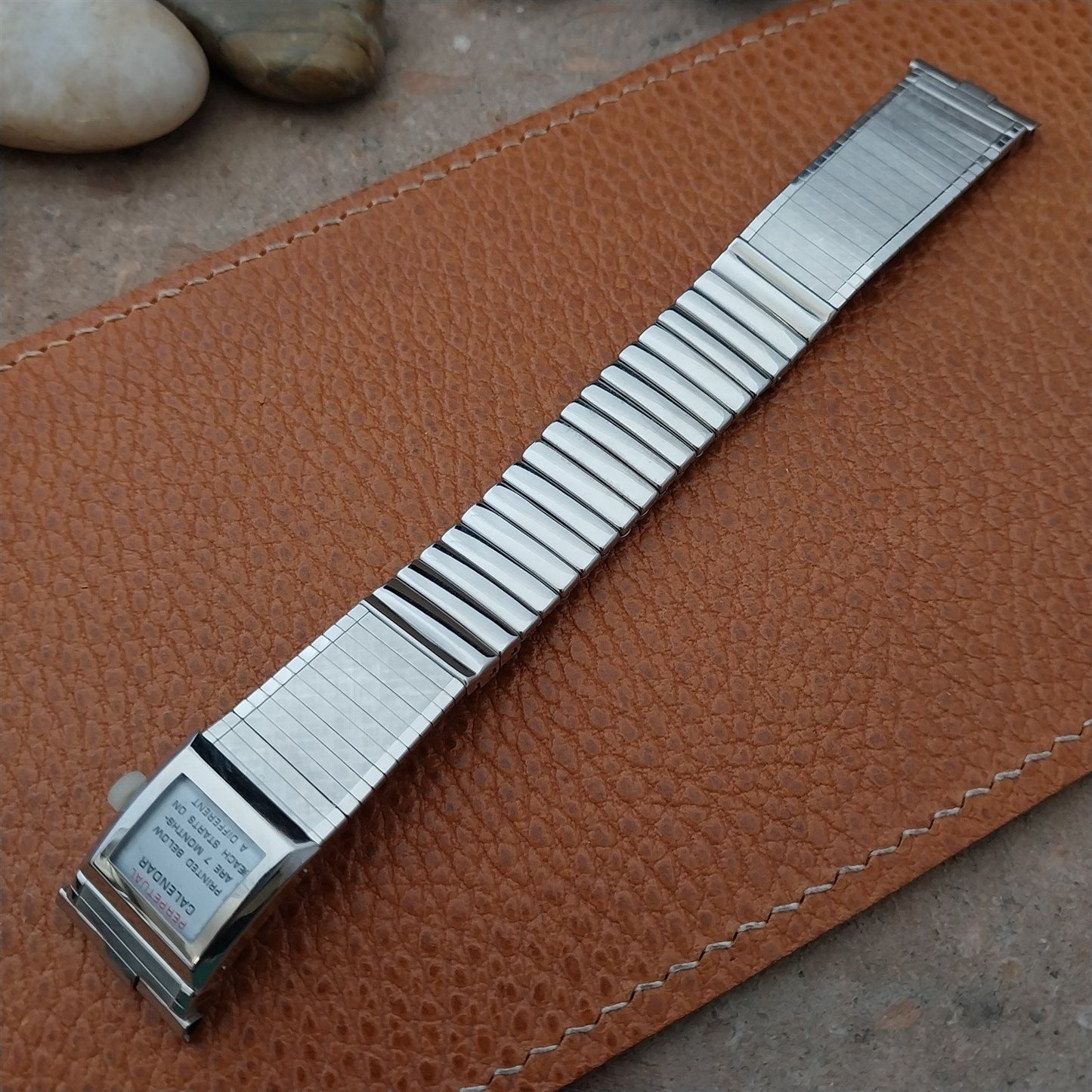 Stainless Steel Perpetual Calendar JB Champion 1960s Unused Vintage Watch Band