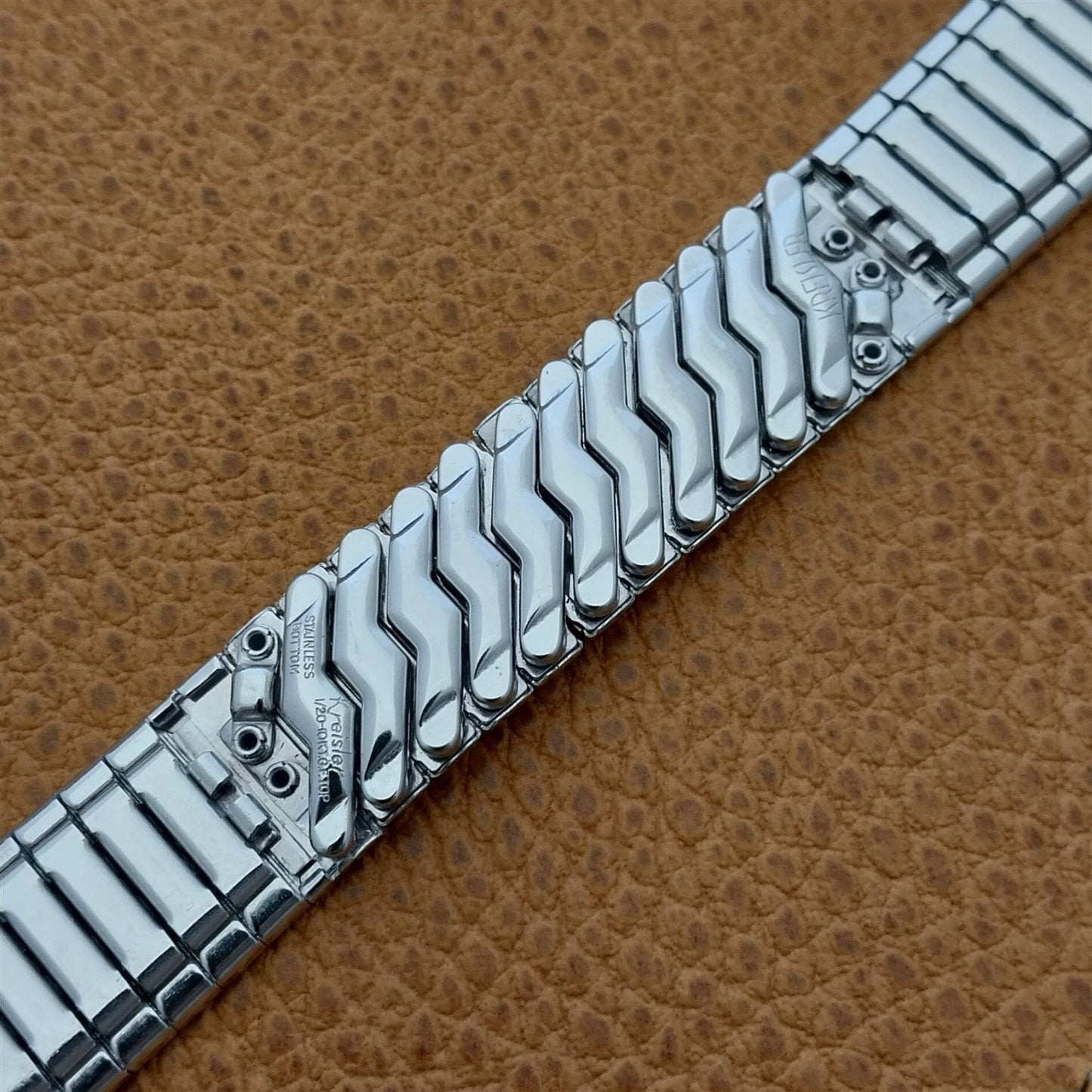 17.2mm 18mm 19mm 10k White Gold-Filled Kreisler Unused 1960s Vintage Watch Band