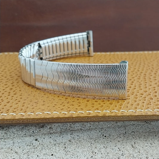 Vintage 17mm 18mm 19mm White Gold-Fill Kreisler Unused Classic 1960s Watch Band