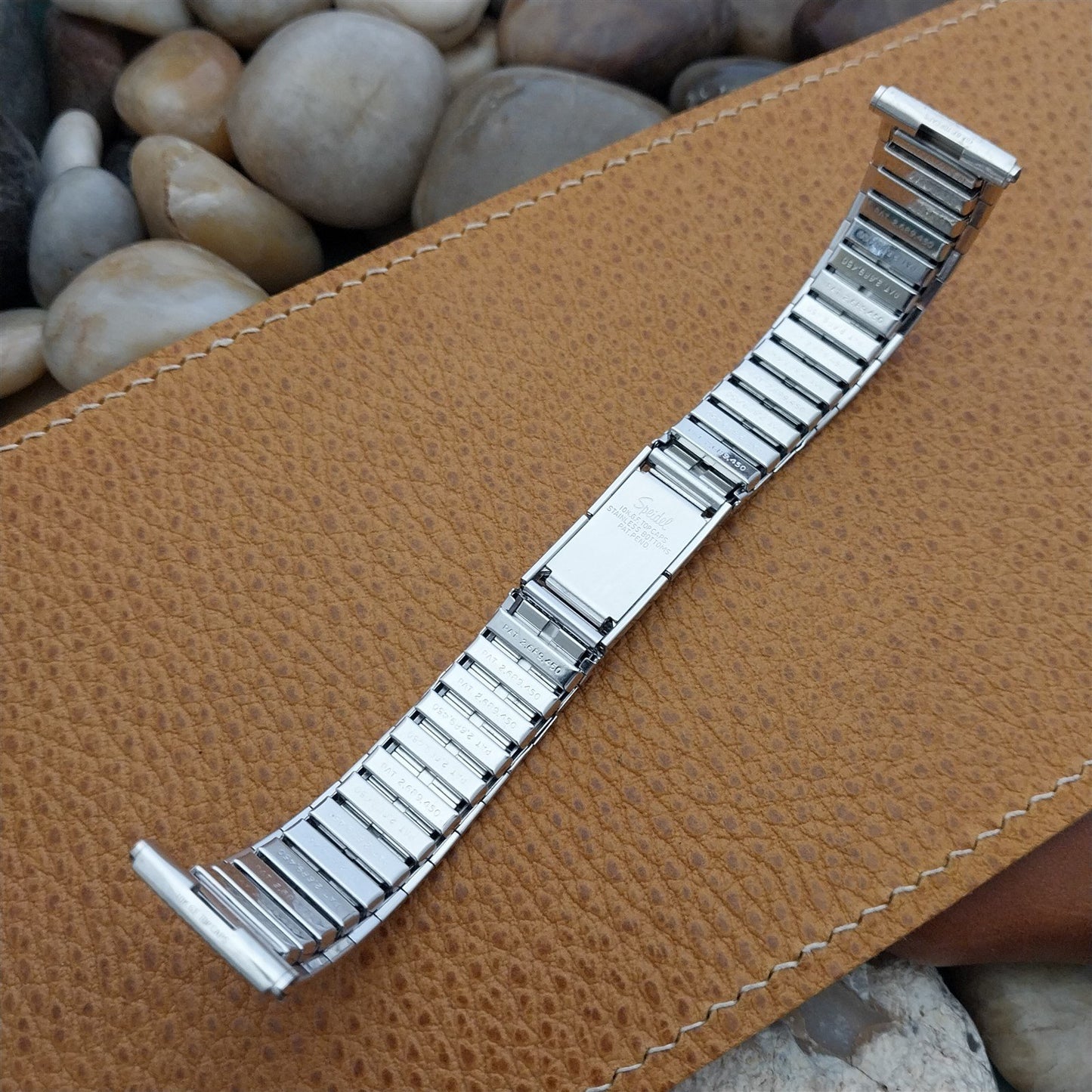 18mm 19mm 10k White Gold-Filled nos 1970s Speidel USA Unused Vintage Watch Band