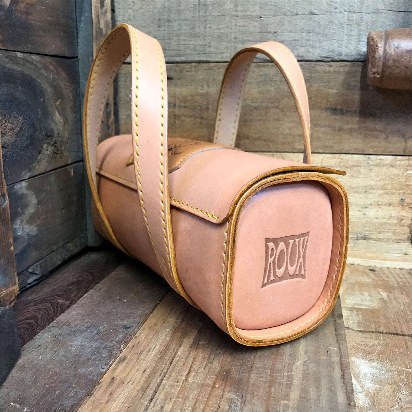 Handmade in California Classic Natural Leather Handbag Roux & ThatDarnHead