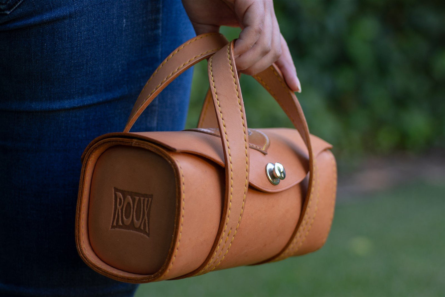 Handmade in California Classic Natural Leather Handbag Roux & ThatDarnHead