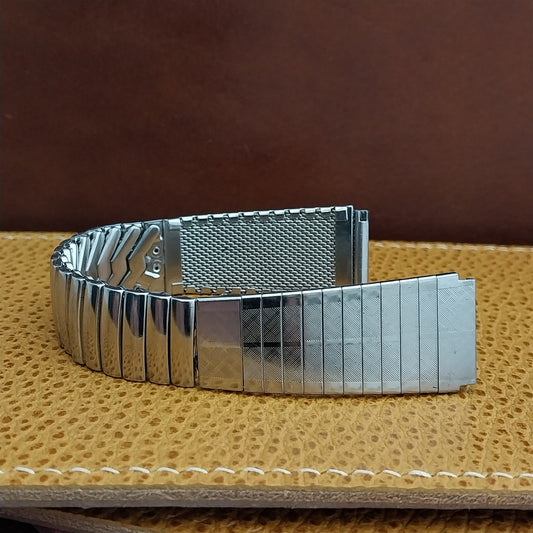 1970s 17.2mm Stainless Steel T77 Flared Expansion nos Vintage Watch Band Unused