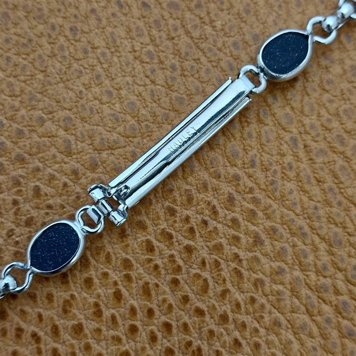 Moonstone & White Gold-Filled Womens Cocktail 1960s Vintage Watch Band