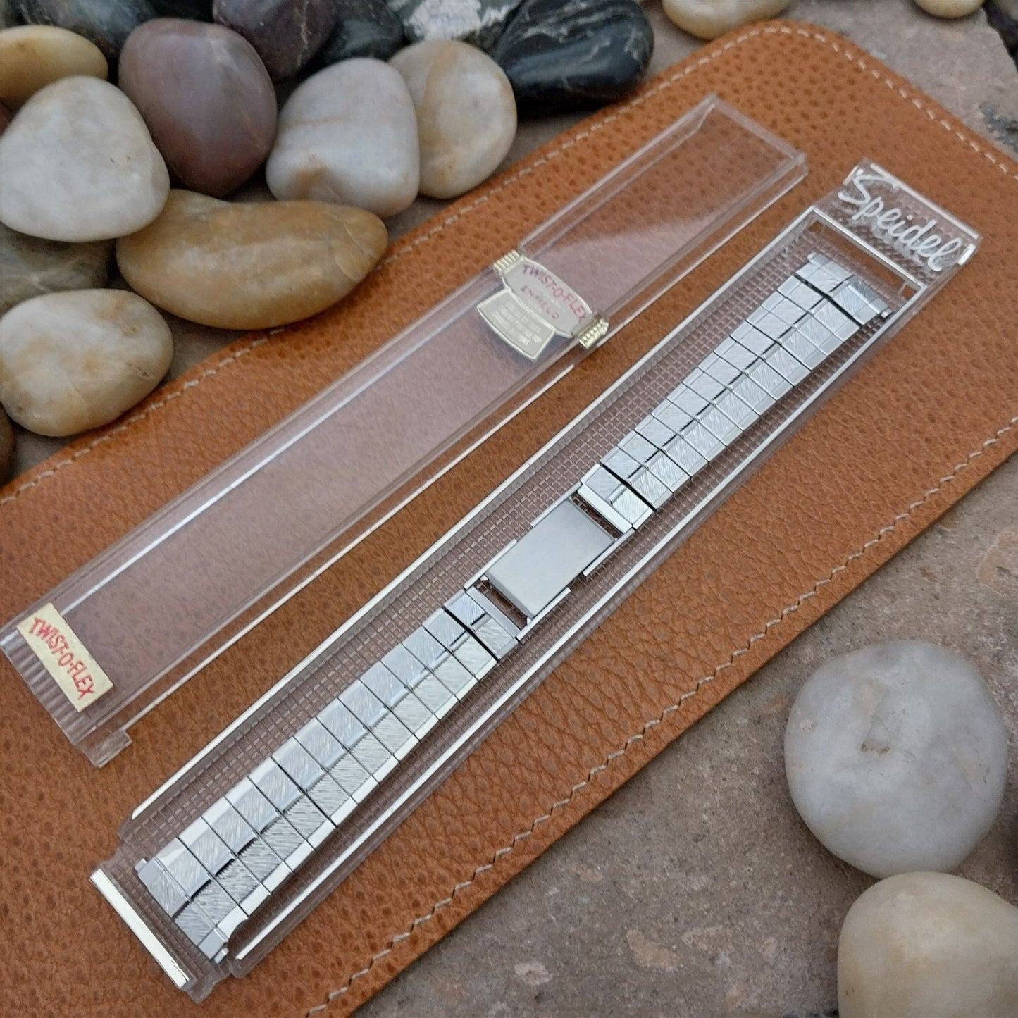 19mm 18mm White Gold-Filled Speidel USA 1970s Unused Vintage Watch Band