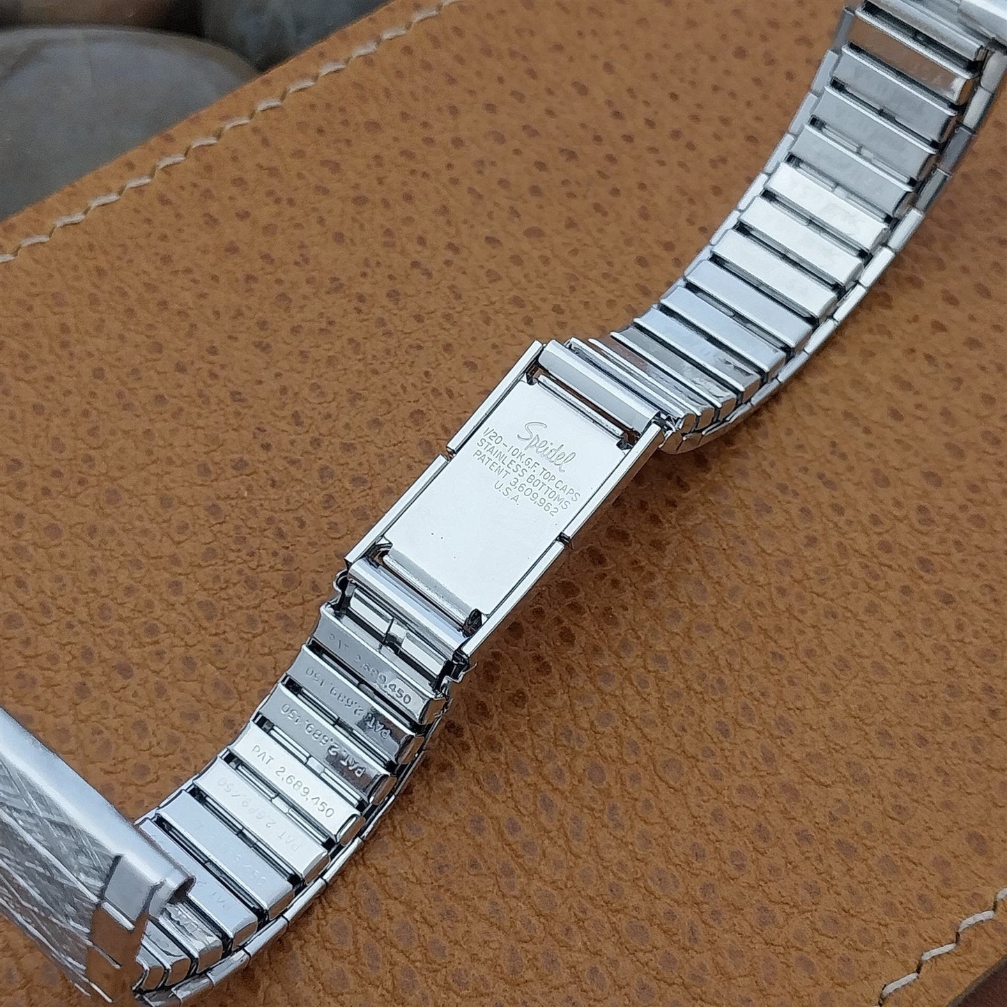 10K White Gold-Filled Classic Speidel USA Classic nos Vintage Watch Band