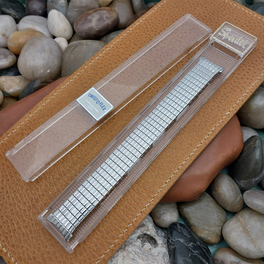 19mm 18mm Stainless Speidel Tribune Twistoflex Unused 1970s Vintage Watch Band