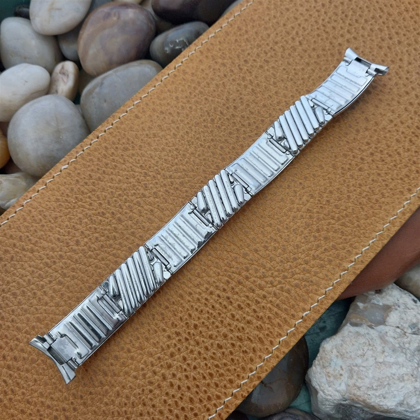 19mm 18mm 1957 10k White Gold-Fill nos Long Speidel Calypso Vintage Watch Band
