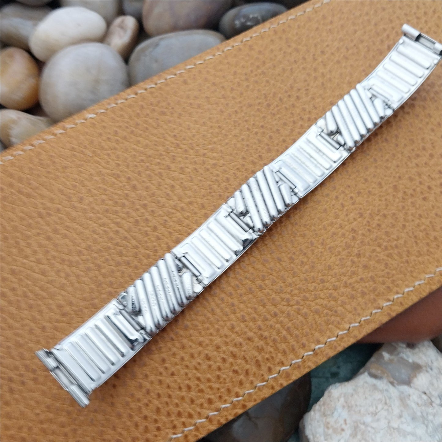 19mm 18mm 16mm 1958 10k White Gold-Fill Long Speidel Calypso Vintage Watch Band